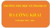 CÔNG KHAI DỰ TOÁN THU CHI NGÂN SÁCH BỔ SUNG NĂM 2023